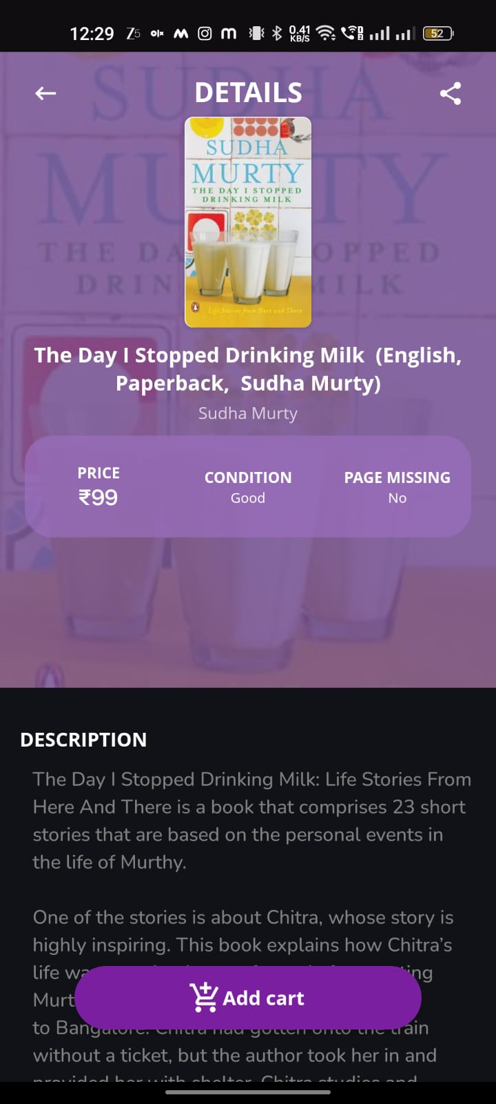 PurpleBooks App Home Screen 2